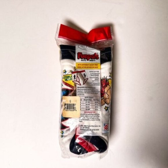 Hulk Hogan WWF Wrestling 1991 Vintage 3 Pack Boys Briefs Size 6 Funpals Navy - Picture 2 of 7